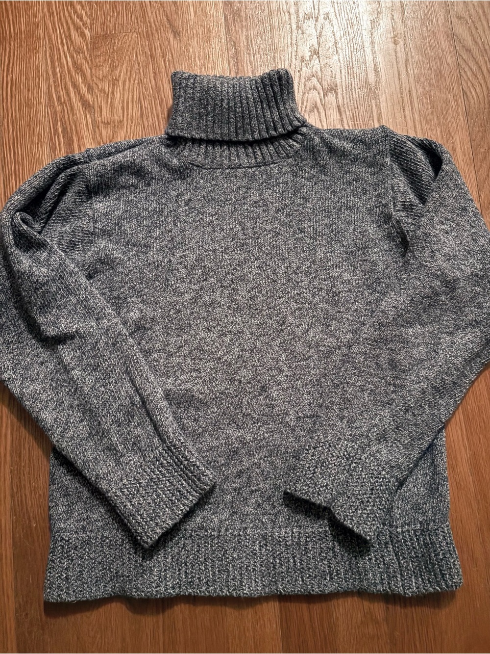 Columbia Y2K Marled Blue 100% Cotton Turtleneck Sweater Women’s Small